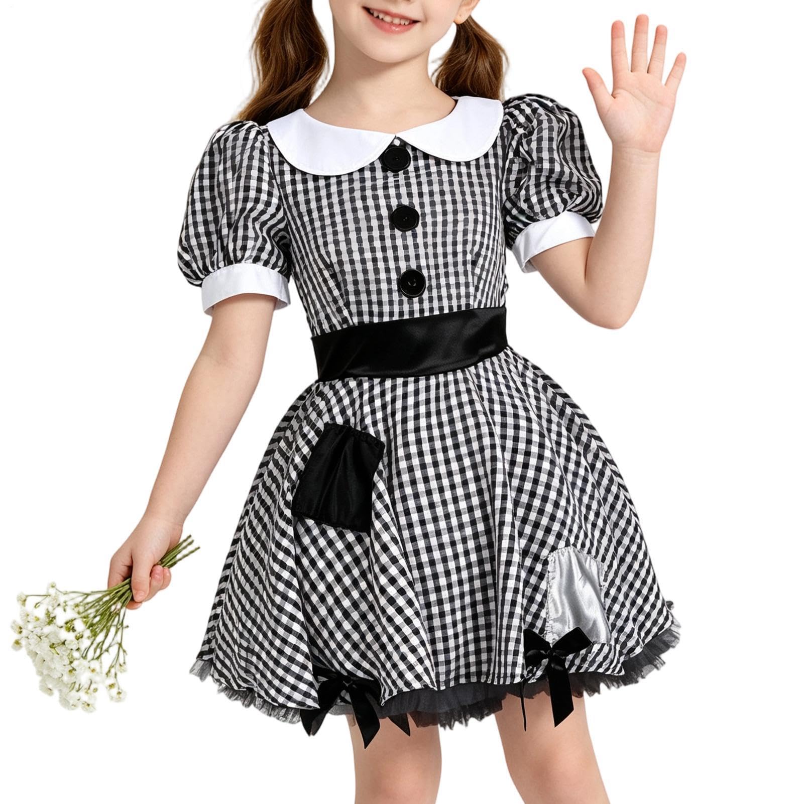 Scary Doll Costumes for Girls Horror Dress Up Party Clothes