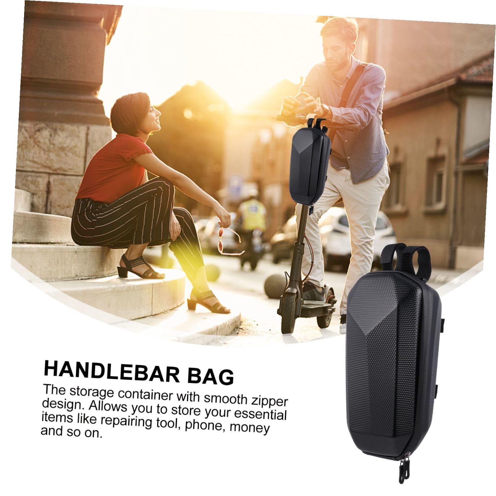 Eva wasserdichte Lenker Tasche mit Hartschale für Fahrrad Front Aufbewahrungstasche mit Partition Einfache Montage Geeignet für Handy Werkzeug Schlüssel Kleine Flasche