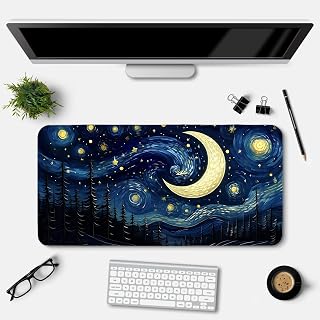 ESHAAVER Topographic Pattern Desk Mouse Pad, Large Extended Size, White and Black Design. (DS 5) Price In India
