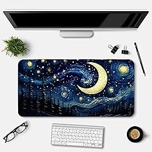 ESHAAVER Topographic Pattern Desk Mouse Pad, Large Extended Size, White and Black Design. (DS 5)