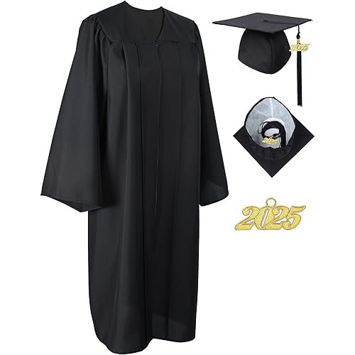 MyGradDay Unisex Matte Graduation Cap and Gown 2025 2026 Set Bulk with Tassel for College High School Graduates