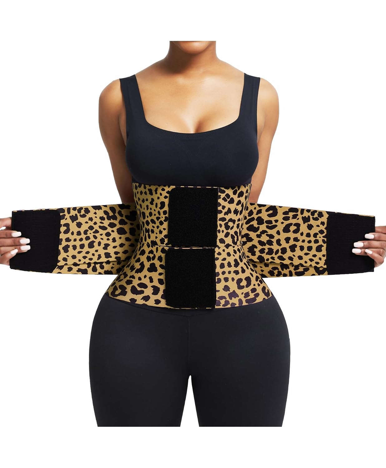 FeelinGirl Waist Trainer Belt Waist Cincher Trimmer Ab Belt Tummy Control Body Shaper with Triple Wrap Women and