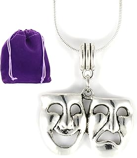 Thespian Necklace | Theater Jewelry or Drama Masks Jewelry for Women Men and Any Actor or Director A Great Gift as an Acting Necklace or Theater Necklace or Comedy and Tragedy Necklace for Actors