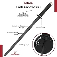 Vista 3 de Armory Replicas Colección Ninja Twin Sword - Cuchillas dobles de acero inoxidable con opciones de funda táctica