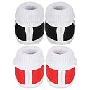 Neska Moda 12 To 18 Months Baby Girls Cotton Butterfly Frill Booties (Red,Black) -BT1150andBT1172 gallery image