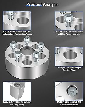 5 Lug Wheel Hub Spacers JINGLING KJ 5 Lug Wheel Spacers PCD 5X100