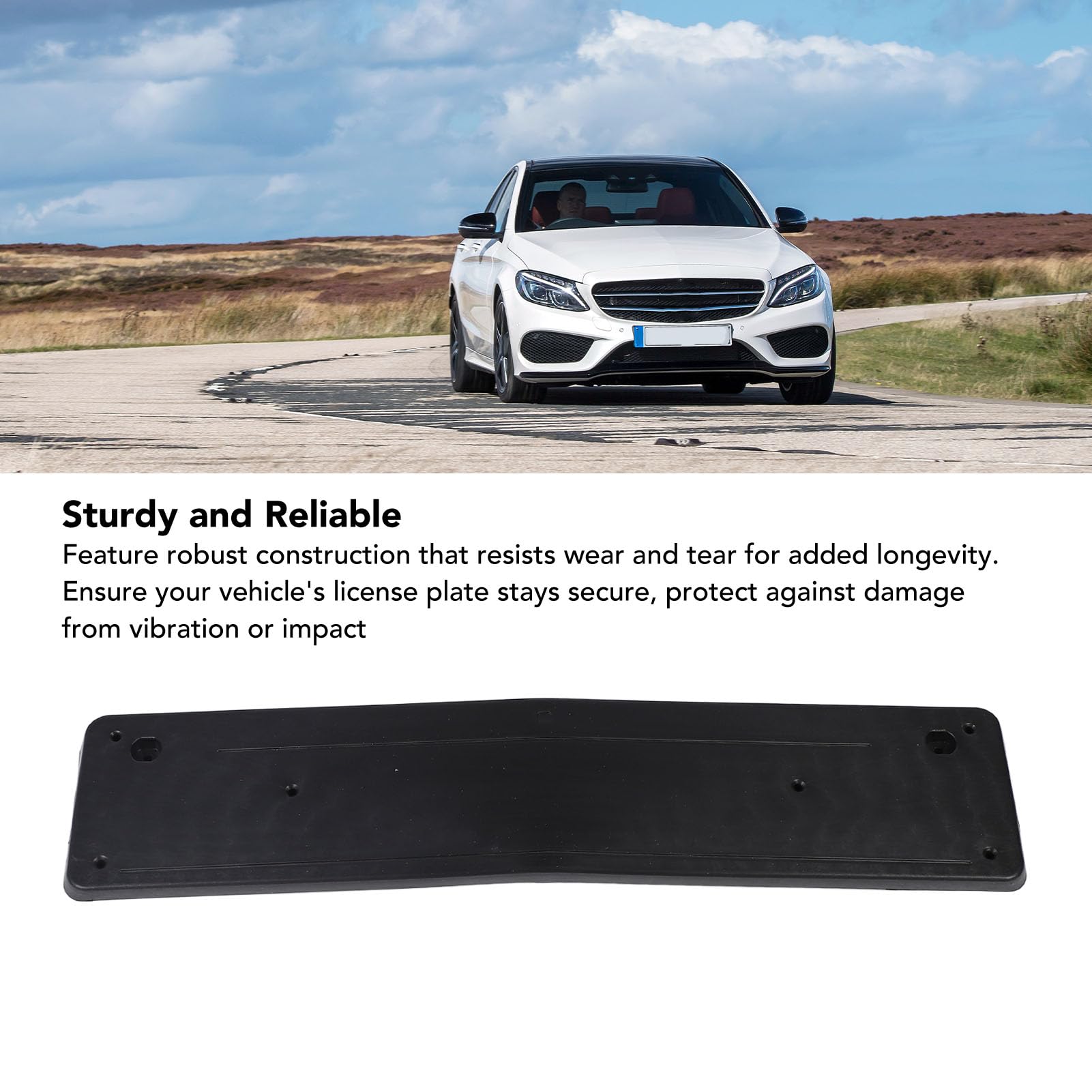 Genuine Mercedes-Benz AMG License Plate Frame - Slim Line Black Stainless Steel (Part Q6880138) 9 thumbnail image