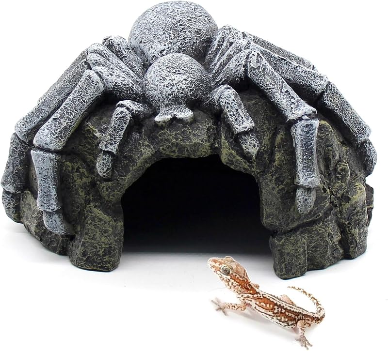 Caverna de Resina com Formação Rochosa para Terrário, Esconderijo para Répteis e Anfíbios relaqcc 18,8 x 15,5 x 9,9 cm