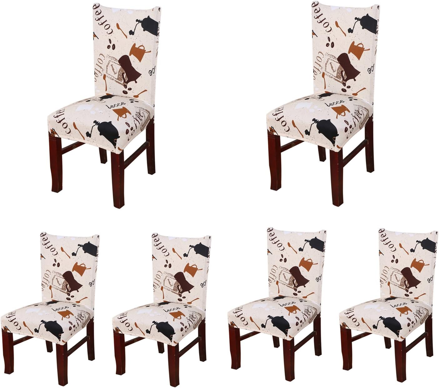 Jiuhong Stretch Removable Washable Short Dining Chair Protector Cover Slipcover