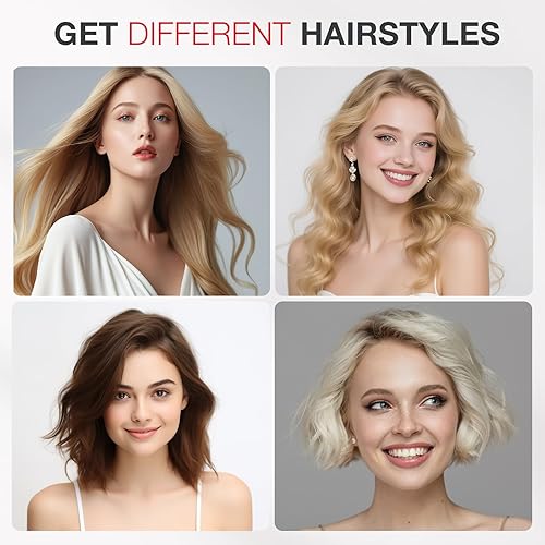 Miniatura 10 de TANSHINE Cepillo de rizador, cepillo térmico para rizar de 1.25 pulgadas, cepillo redondo profesional con calentamiento instantáneo antiquemaduras