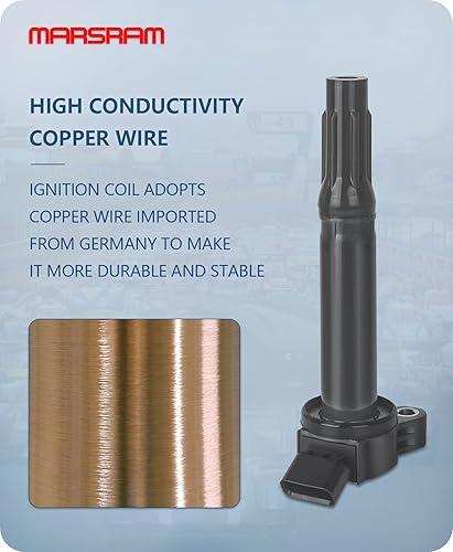 Vista 99 de Marsram Paquete de bobinas de encendido UF487 y doble bujía de iridio para Toyota Lexus 2005-2018 Camry Highlander Avalon Rav4 Sienna Venza RX350