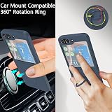 UEEBAI Silicone Case with Ring for Samsung Galaxy Z Flip 5 5G, Lightweight Foldable Slim Case Shock Absorption Slim Cover with Ring 360 Degree Rotation Stand Protective Cove - Sapphire Blue - 6