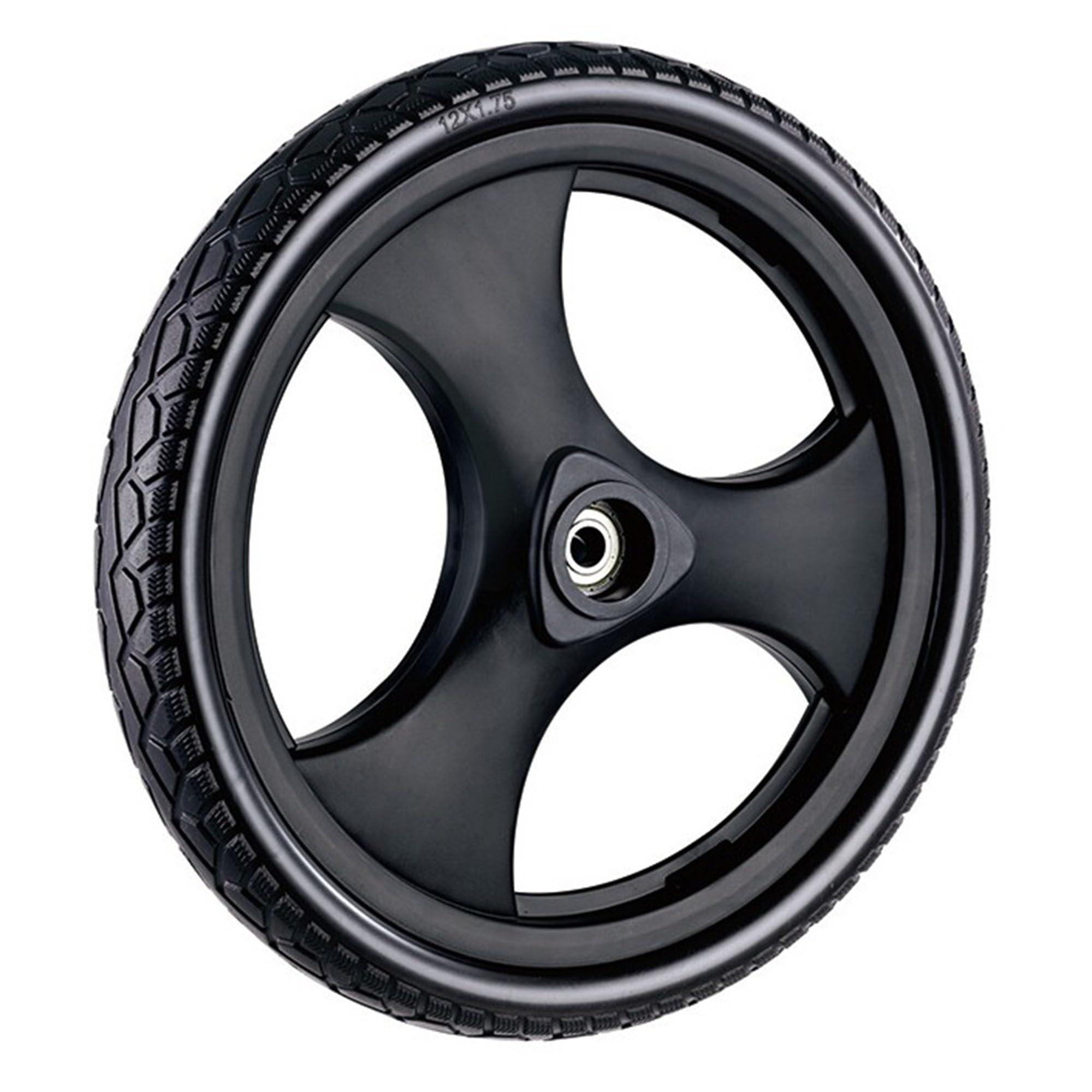 Genterun One Color Wheelchair Rear Wheel Accessories, Solid Pu Tires(12In)