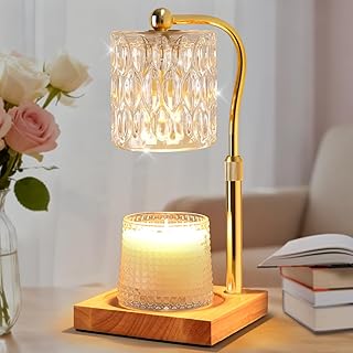 Candle Warmer Lamp Adjustable Height with Timer Dimmer, Dimmable Glass W...