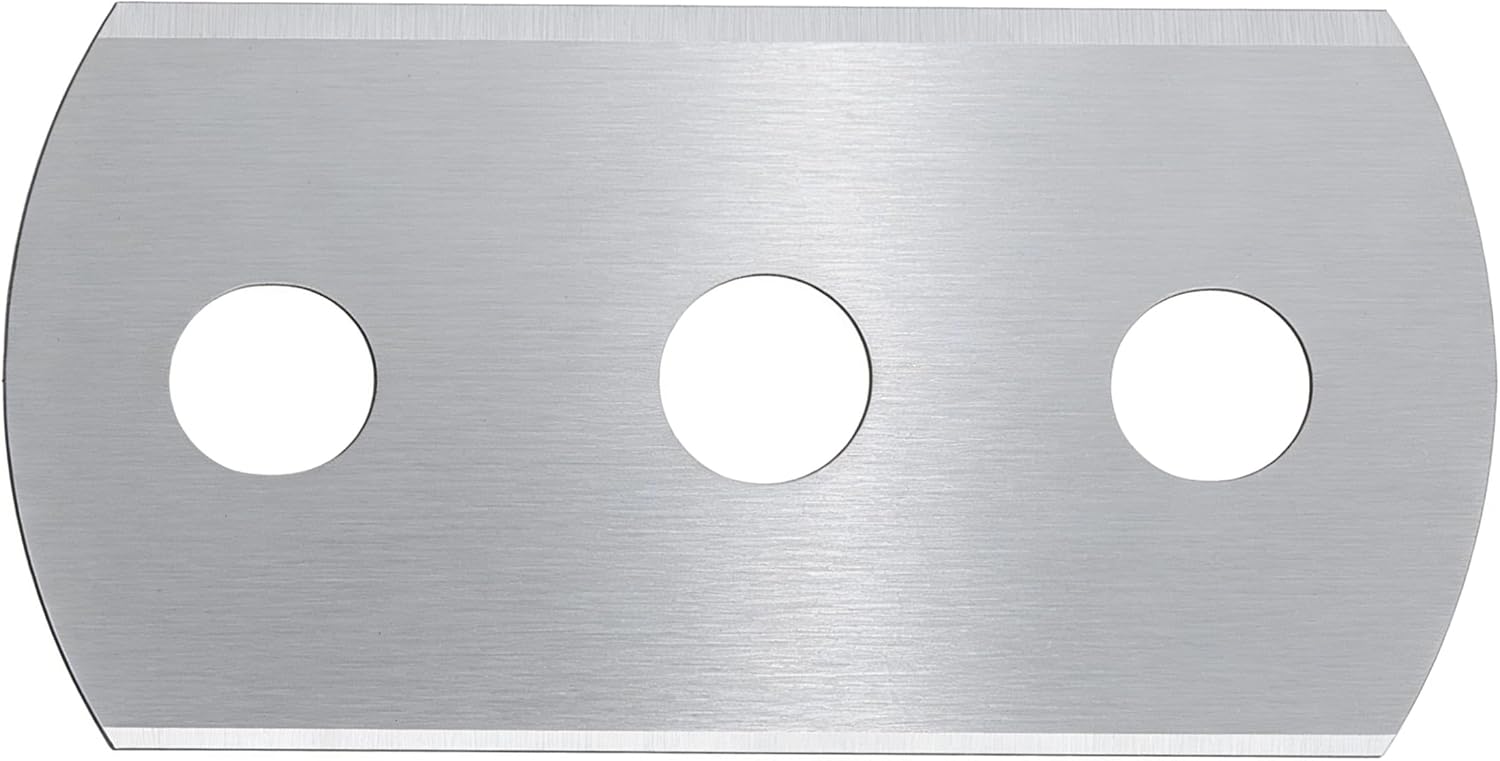 24-Piece Stainless Steel Replacement Blades for Fabric GSM Sampling Machines - Three-Hole Design with Double-Edged V-Sharp Blade & Anti-Rust Coating (43x22x0.3mm)