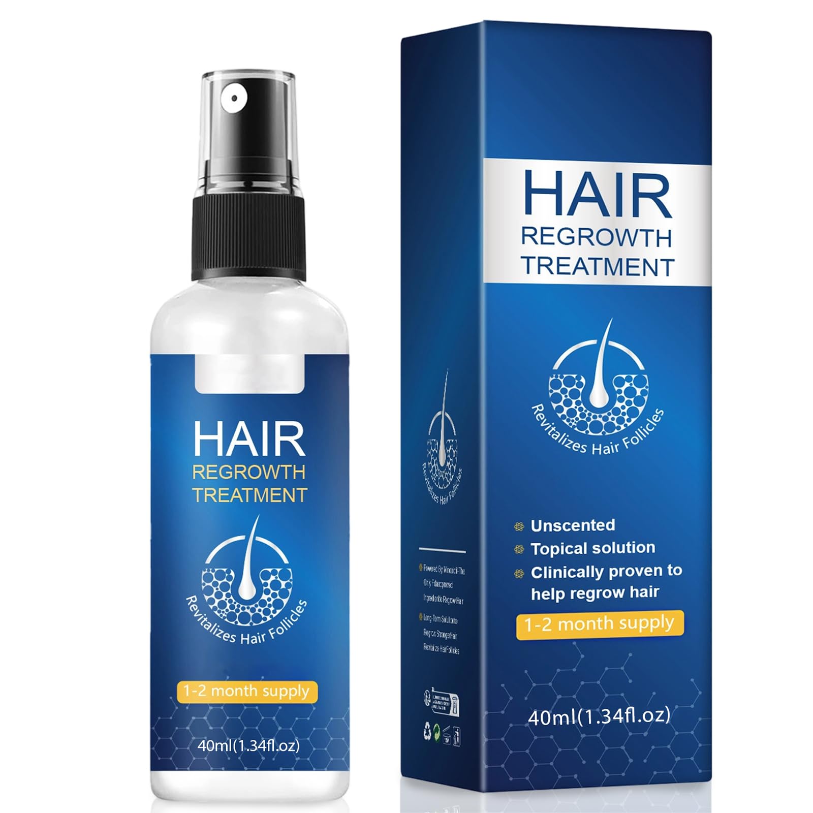 40ml Spray per Capelli,Spray Tonico Rinforzante,cura efficace&delicato,per capelli visibilmente più forti