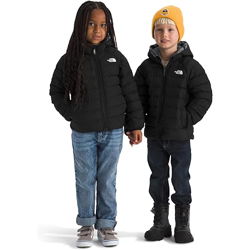 THE NORTH FACE Kids Reversible Perrito Insulated Hooded Jacket | 2 in 1 Winter Coat for Boys & Girls, Water Repellent