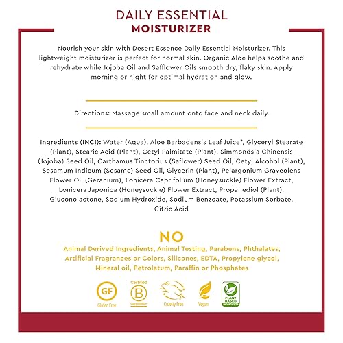 Miniatura 5 de Desert Essence, crema humectante esencial diaria, Jojoba/Aloe - 4 onzas