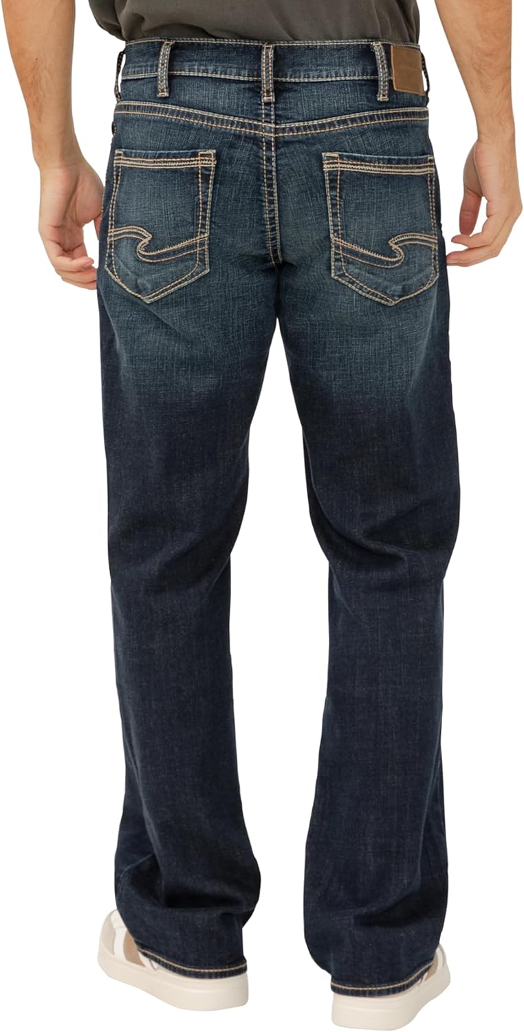 Silver Jeans Co. Mens Zac Relaxed Fit Straight Leg Jeans - Image 3