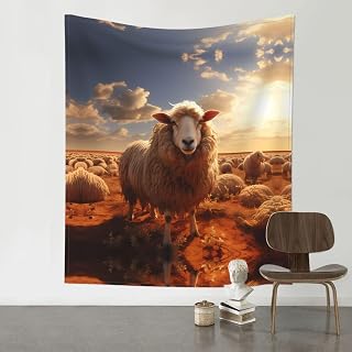 BLWSLC Australian sheep Wall Decor Tapestry Printed Decorative Tapestry Suitable for Living Room Bedroom Home Decor 60 x 51 in