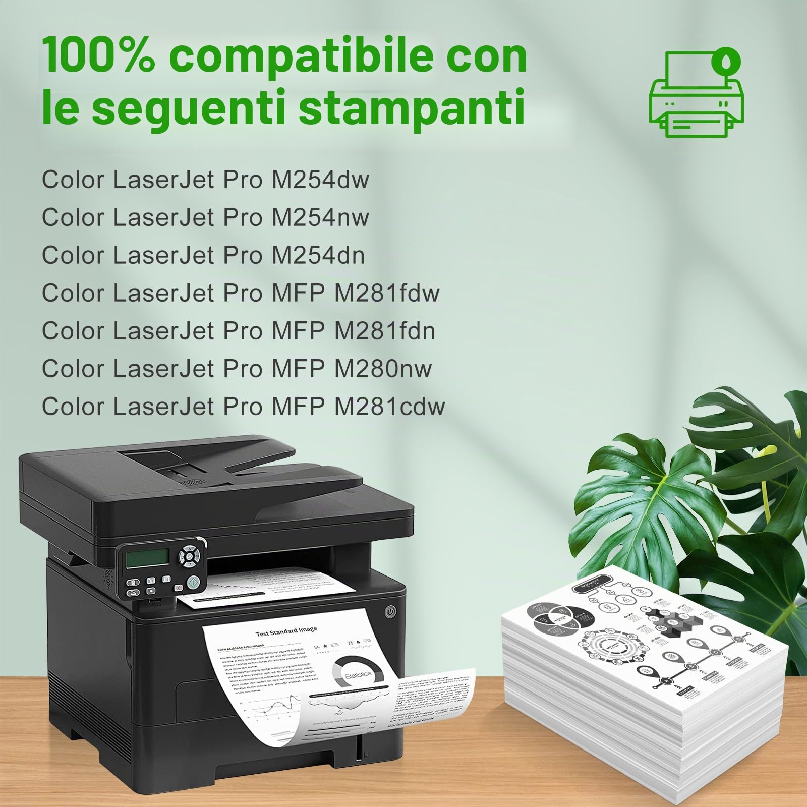203X Compatibile con HP 203X CF540X 203A CF540A per HP M281fdw Toner per HP Color Laserjet Pro MFP M281fdw M254dw M254nw M281fdn M280nw M281cdw M254dn (nero, ciano, giallo magenta, 4dn )