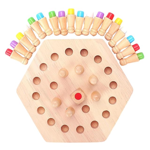 Foto 6 de 8 de Firulab ajedrez con Memoria Madera, ajedrez con Memoria para niños, Juegos Habilidad cognitiva Color