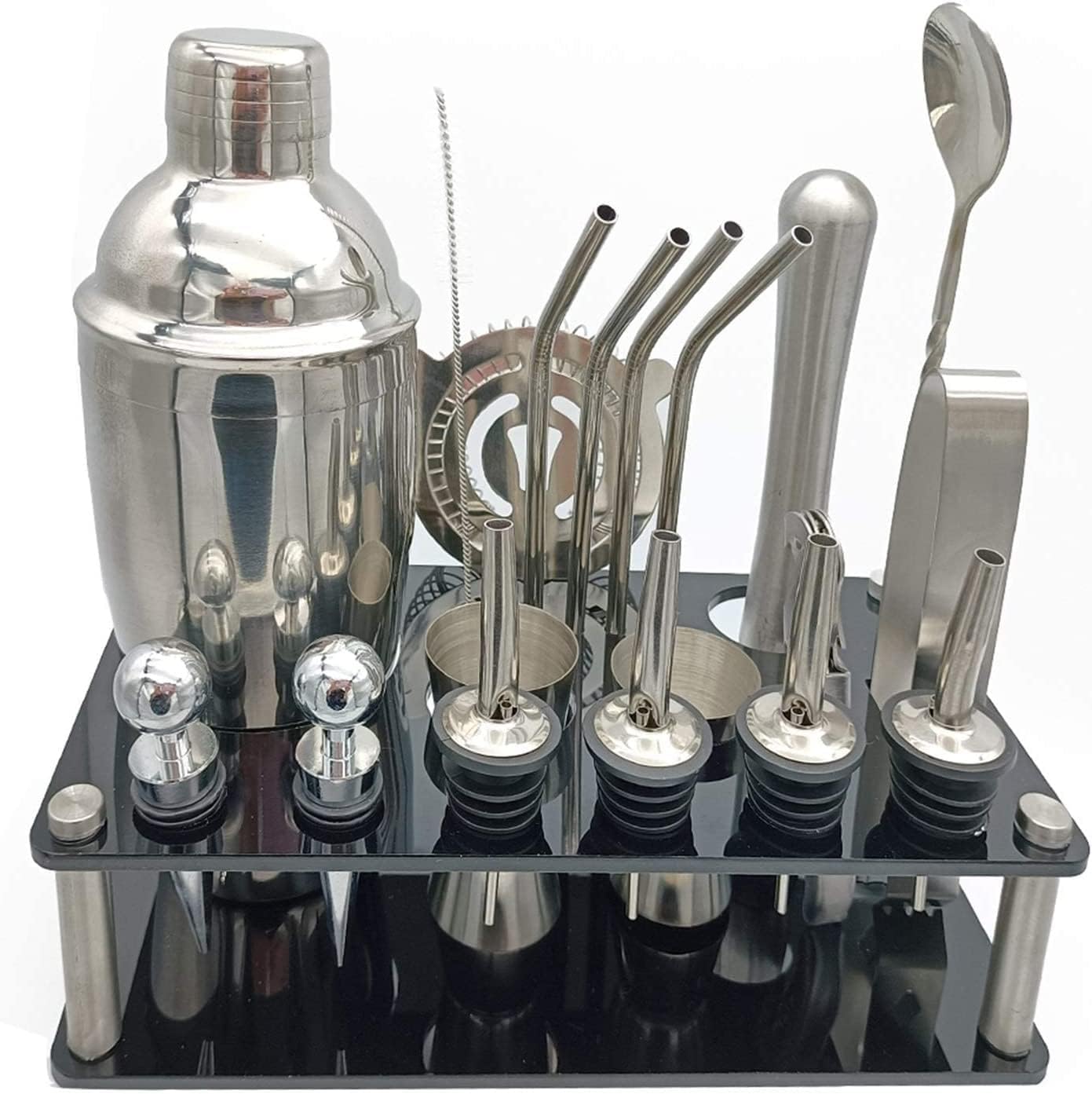Set de Coctelera de Acero Inoxidable 20 Piezas
