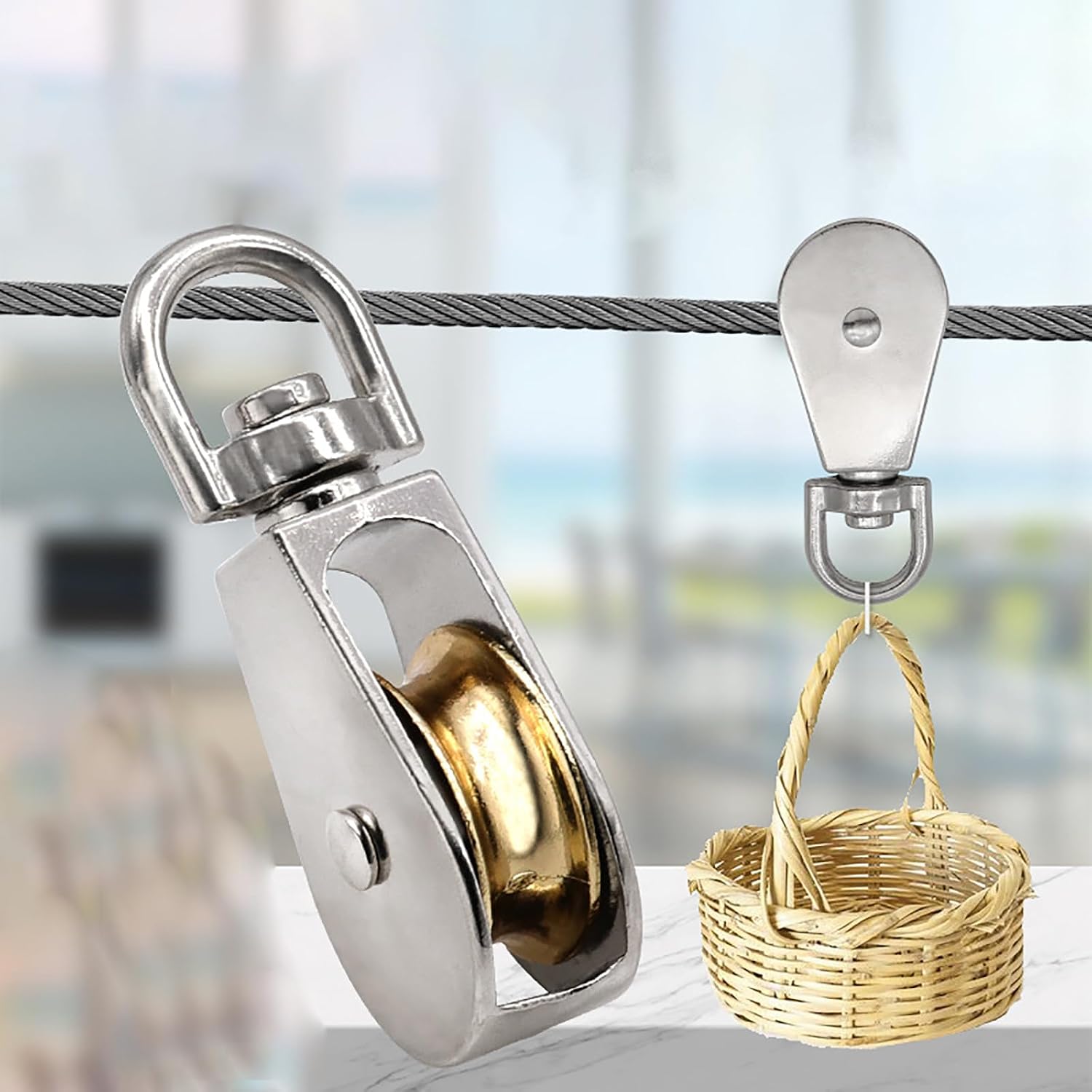 Strong Wire Rope Pulley Pulley For 100-140kg Heavy Load Capacity Smooth Pulley Suitable For Multiple Applications Lightweight Pulley