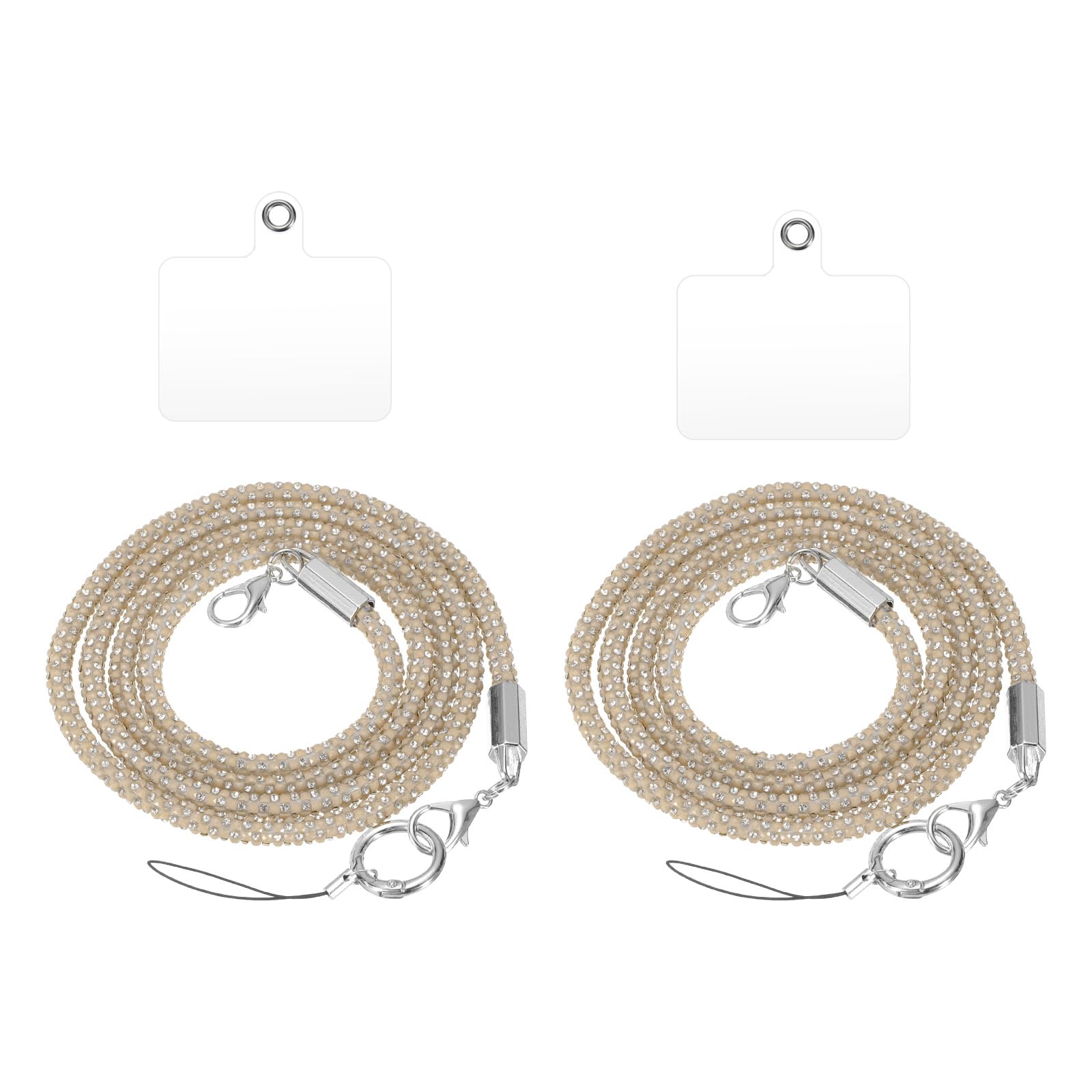 Sangles de rechange pour sac strass scintillantes poignées robustes de 70cm lot de 2