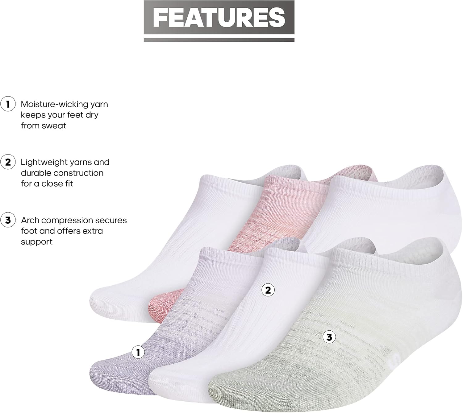 adidas womens Women's Superlite Badge of Sport 2 6-pack No Show - Image 4