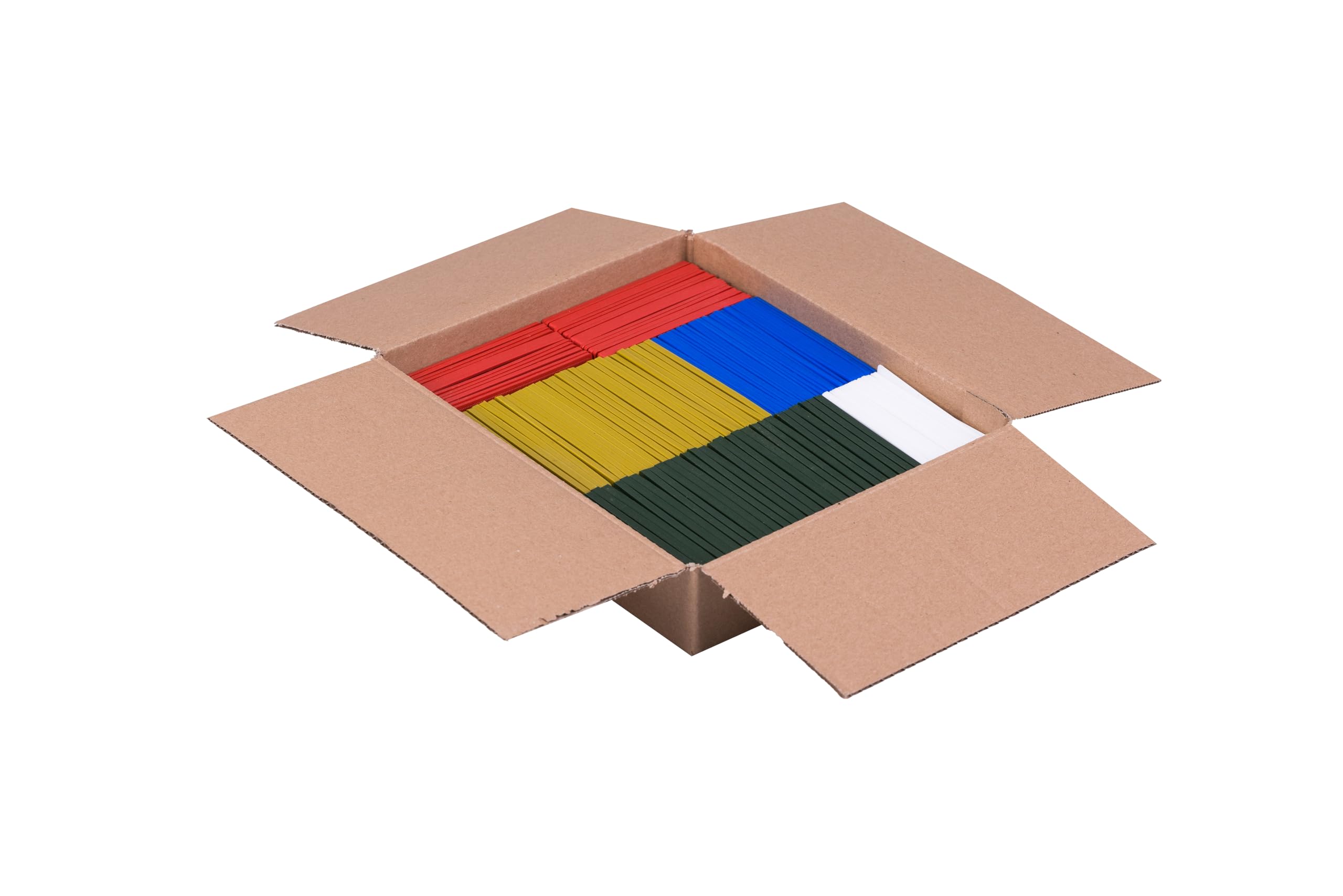 Abstandshalter Kunststoff - 500 Stück - 34 x 100 mm - Im Set: 1, 2, 3, 4, 5 mm - MIX Distanzklötze aus Kunststoff für Fußböden, Fenstern und Türen - Verglasungsklötze - Unterlegplatten