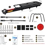 West Biking 110Lb Capacity Almost Universal Adjustable Bike Cargo Rack Cycling Equipment Stand Footstock Bicycle Luggage Carrier Racks with Reflective Logo