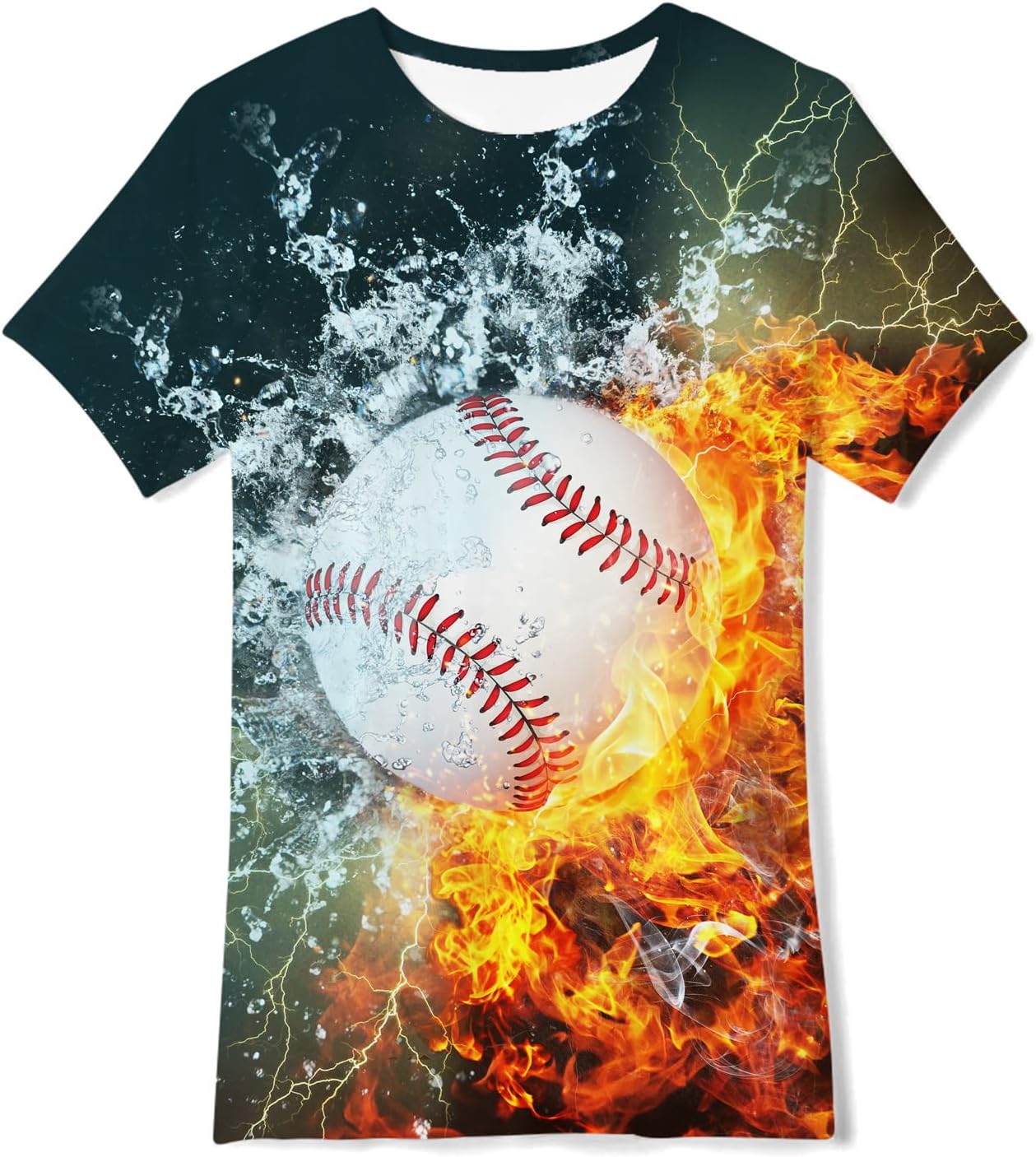 Idgreatim Boys Novelty Shirt Kids 3D Graphic T-Shirt Short Sleeve Crewneck Tees Size 4-14T