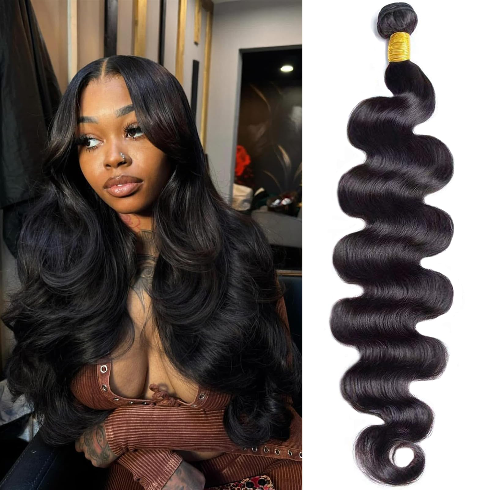 38 inches deep wave Amazon.com : Armodeo 38 Inch Deep Wave Lace Front Wigs Human  main image 2