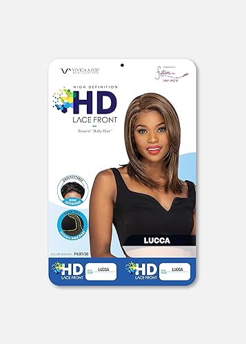 Miniatura 4 de Vivica A. Fox LUCCA, pelo sintético, peluca de encaje natural para bebé, color FS1B30, 80% negro (#1B) con 20% rubio cobre (#30) Frost