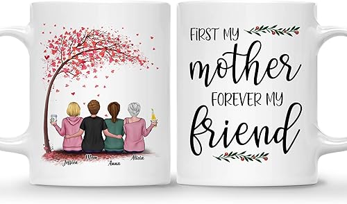 Miniatura 9 de Gossby Taza personalizada para mamá  El amor entre madre e hija es para siempre  Regalo personalizado para cumpleaños, día de la madre mamá de hija