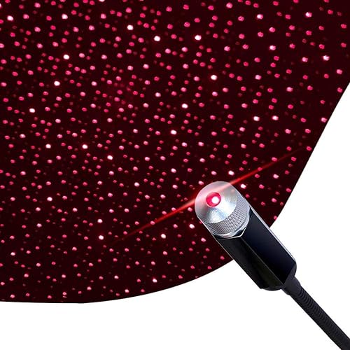 Miniatura 2 de SHTCSZBA - Proyector de estrellas USB de luz nocturna, proyector de cielo estrellado romántico ajustable, luz de automóvil, ambiente portátil, luz