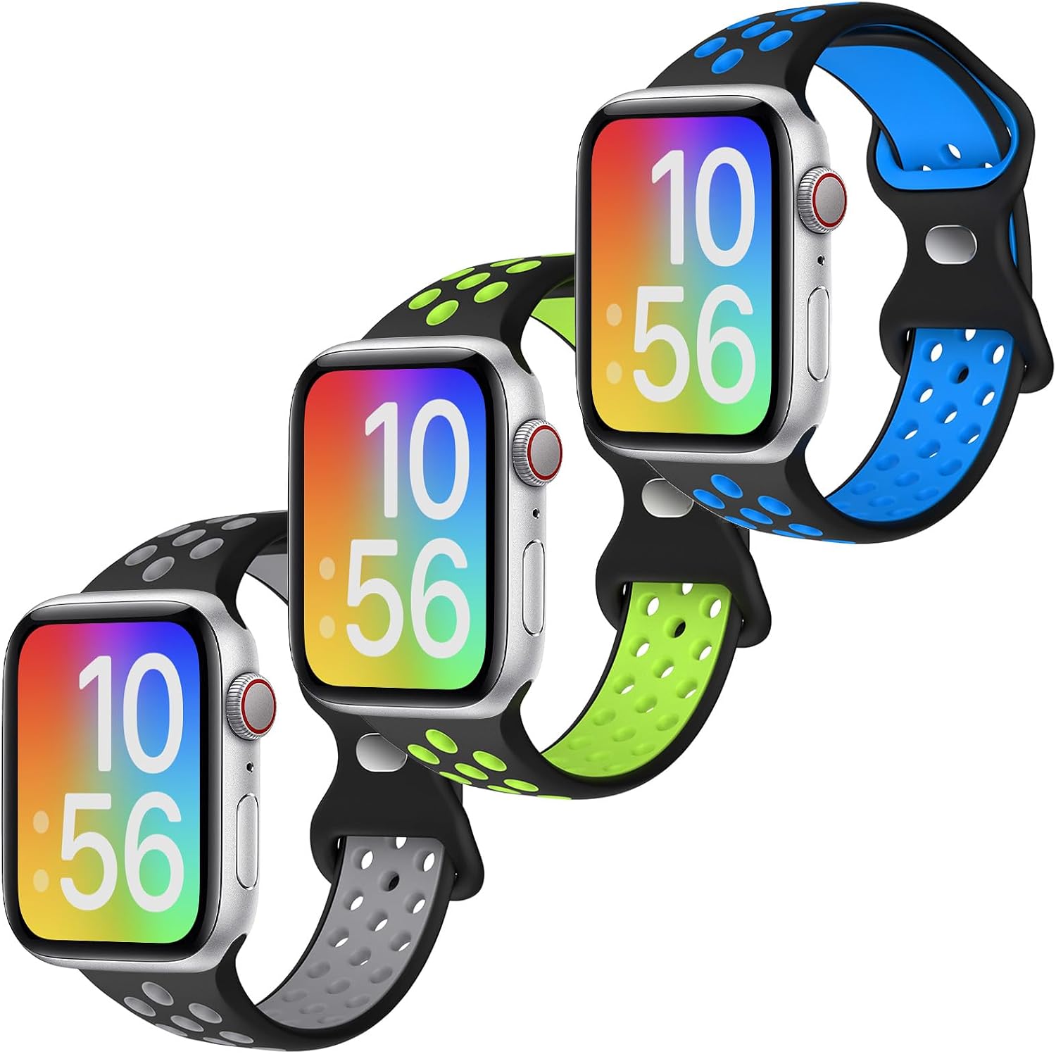 3 Pack Silicone Bands for Kids Apple Watch Band SE3/SE2/SE & Series 11-1