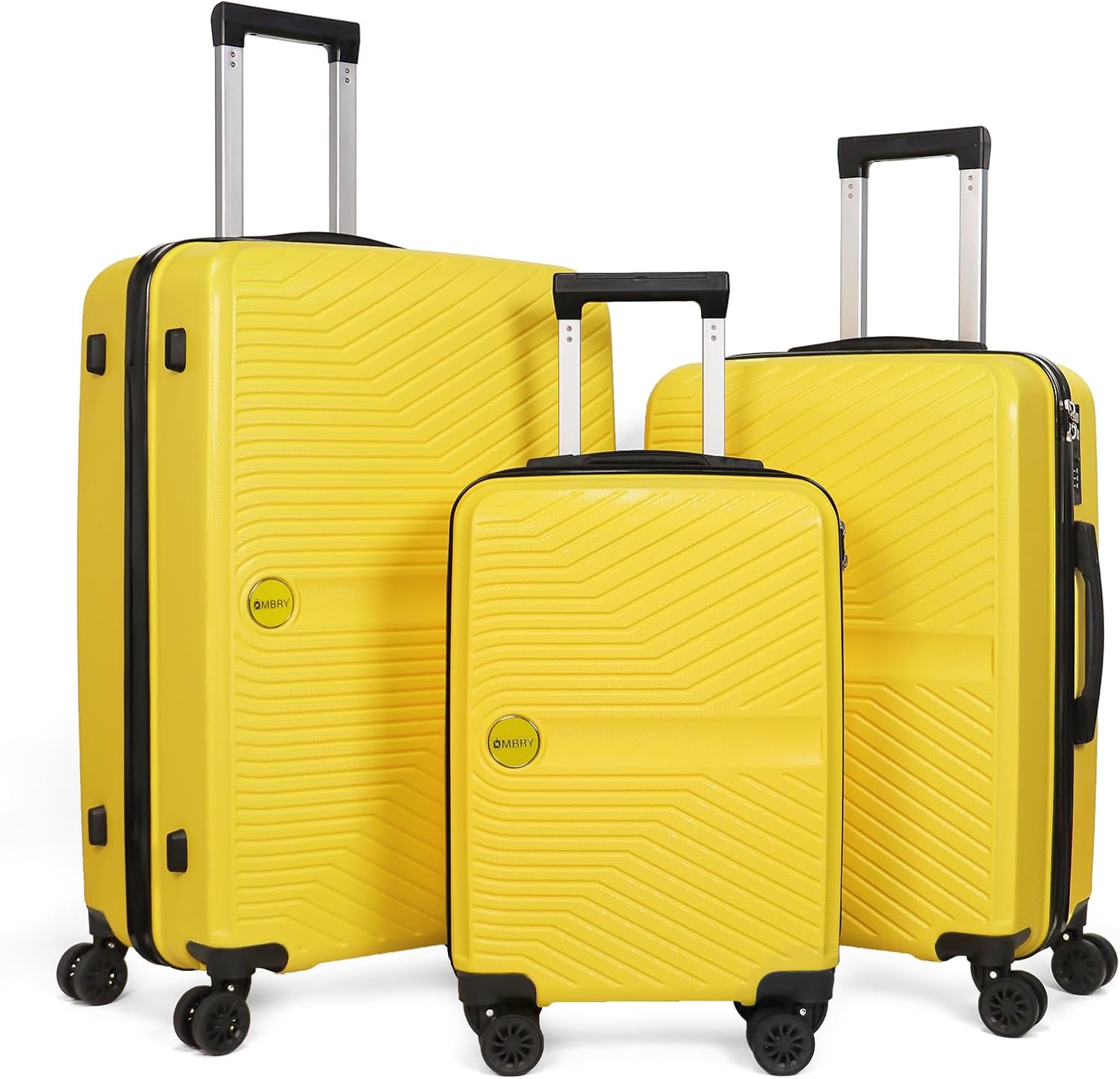 Honest review of Luggage Set 3 Pieces -Suitcase Set - Carry on Luggage with Wheels - Check-in Luggage - PC + ABS Durable Suitcase Rotating Silent Wheels (3-Piece (20/24/28) (3, Yellou)