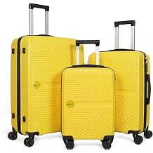 Luggage Set 3 Pieces Suitcase with Wheels 20/24/28, Blue