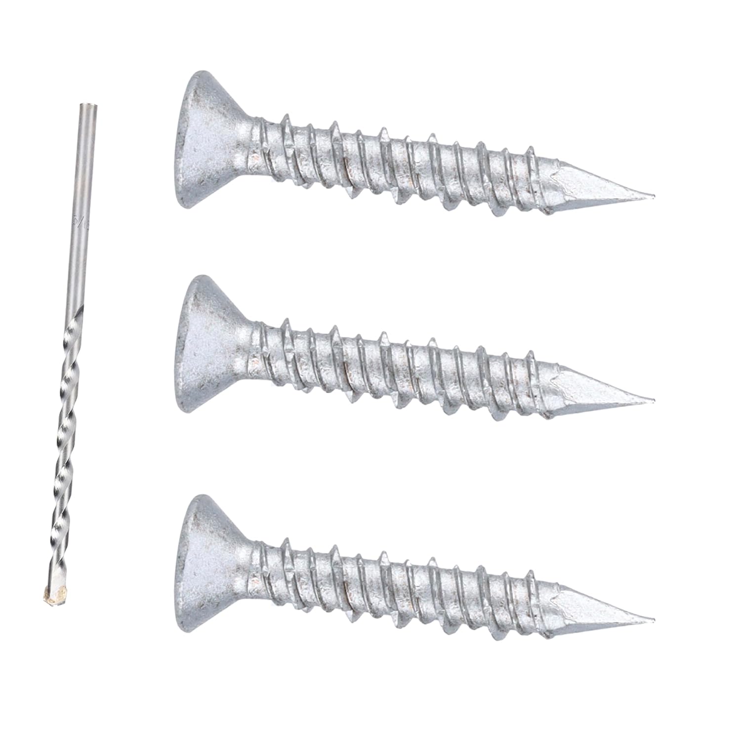 3/16 x 1-1/4" 410 Stainless Steel Flat Head Tapcon Concrete Screw Anchor, for Anchoring to Masonry, Block or Brick (100Pcs)