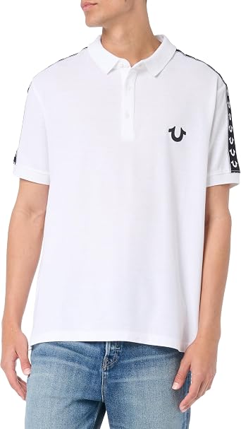 True Religion Mens Damask Short Sleeve Polo