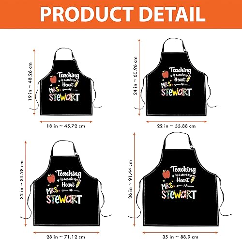 Miniatura 3 de Delantal personalizado para profesores con bolsillo, regalo para profesores, regalos para profesores de regreso a la escuela