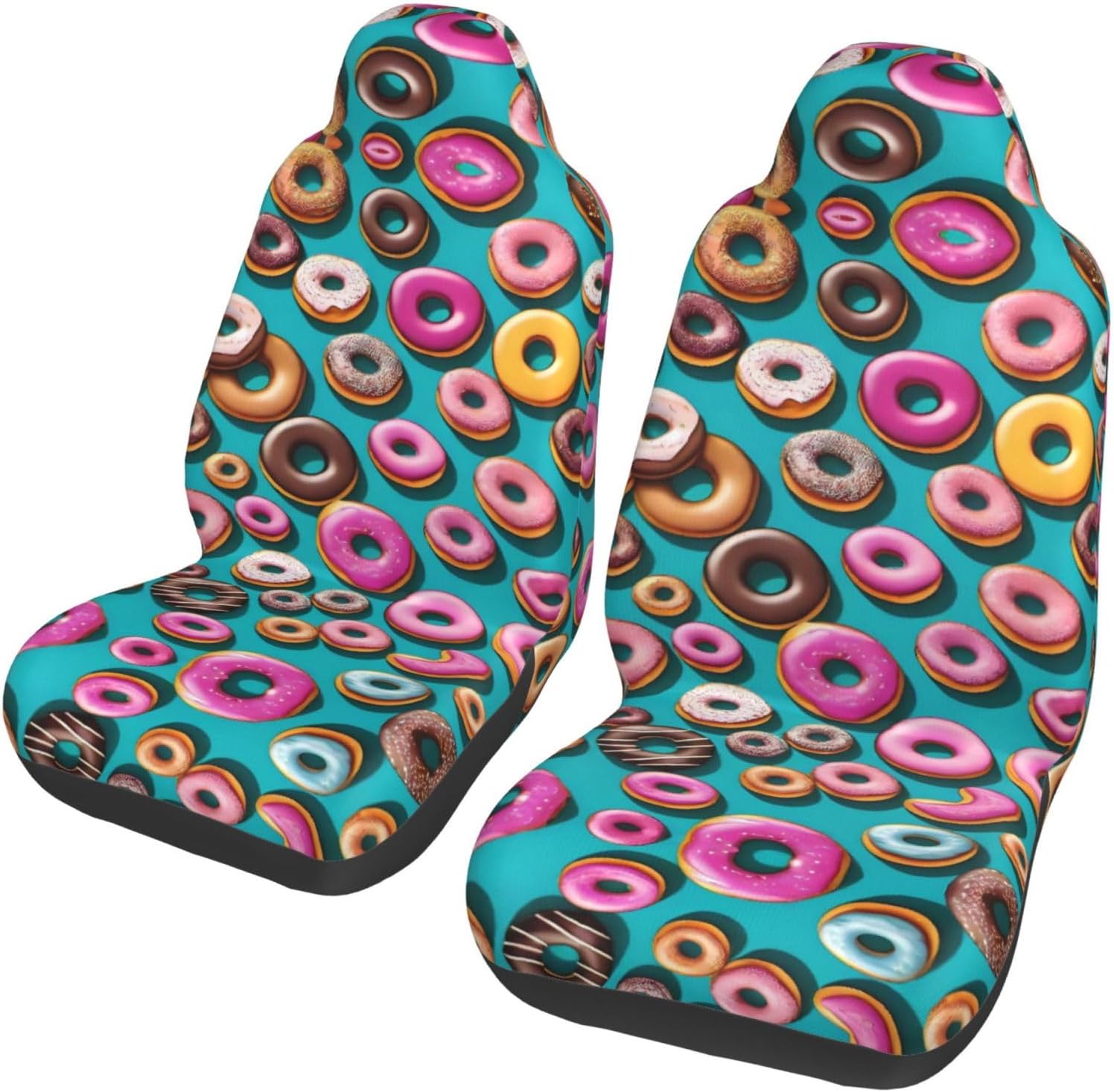 Universal Donut Collection Printed car seat Covers are Suitable for Most Seats in Trucks, Vans, and Other Similar Vehicles.