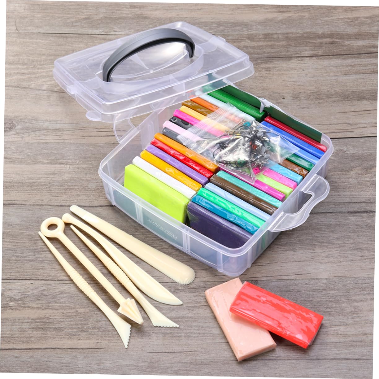 Herramientas para Arcilla Blanda Kit de Arcilla Polimérica de Colores para Hornear Bloques de Modelado Creativos para Juguetes para Manualidades
