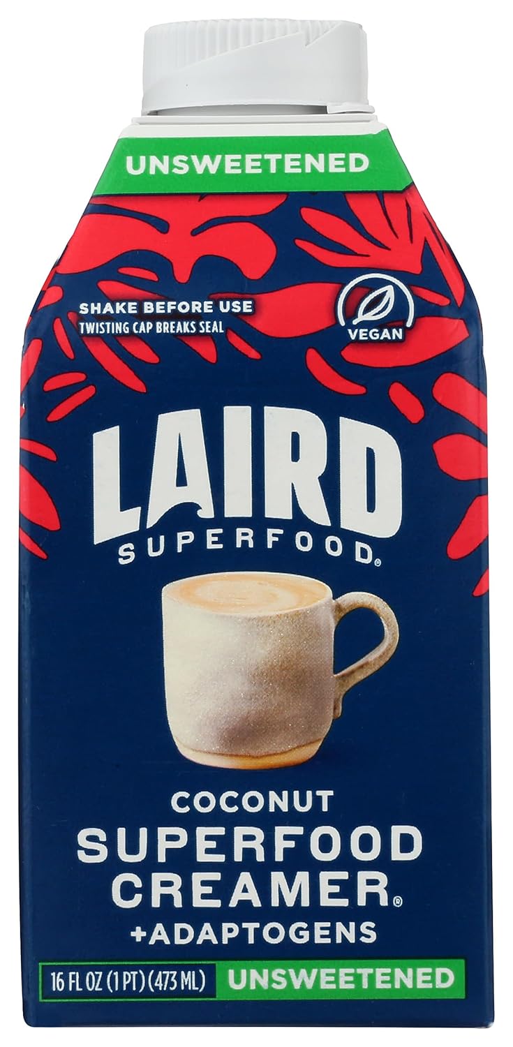 LAIRD SUPERFOOD Unsweetened Superfood Creamer, 16 FZ Books