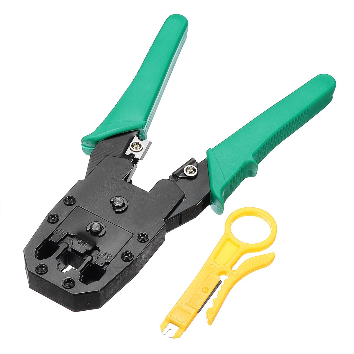 9Pcs Cat5 Rj45 Rj11 Lan Réseau Outil Kit Crimper Décapant Réseau Câble Testeur Kit De Sertissage