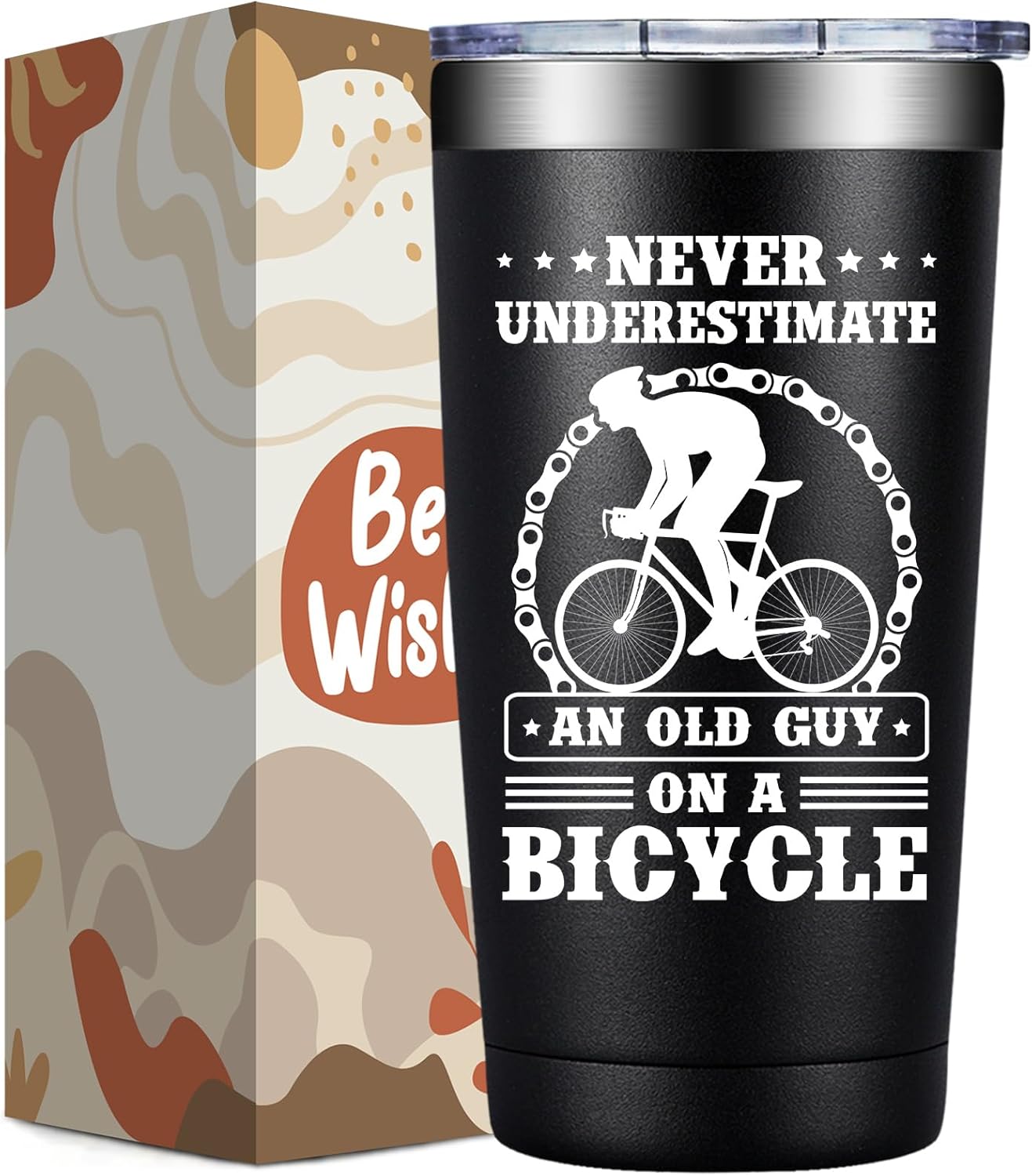 Gifts for Cyclist for Men Women - Cycling Gifts for Bicycle Lovers - Christmas Father's Day for Men Husband Boyfriend - 20oz Cycologist Tumbler