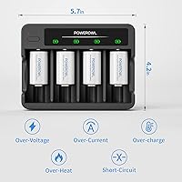 Vista 7 de Baterías C recargables con cargador de batería inteligente, 5000mAh-8
