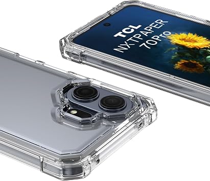 TCL NXTPAPER 70 Pro 5G ケース スクリーンプロテクター付き、TCL NXTPAPER 70 Pro スマホケース フルボディ保護 フロント PC 背面 ソフトシリコン バンパー、ヘビーデューティ 保護 耐衝撃 コーナー クリア